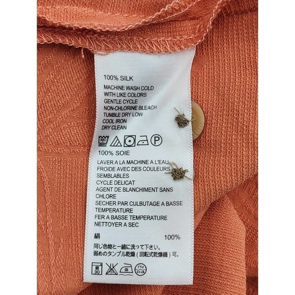 Tommy Bahama Mens Coral 100% Silk Short Sleeve Button Down Hawaiian Shirt XL - Picture 12 of 15